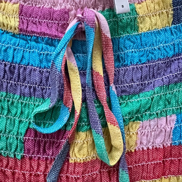 BCBGeneration Playful Stripe Smocked Crop Top - S - Picture 6 of 6